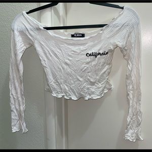 Off the shoulder crop top